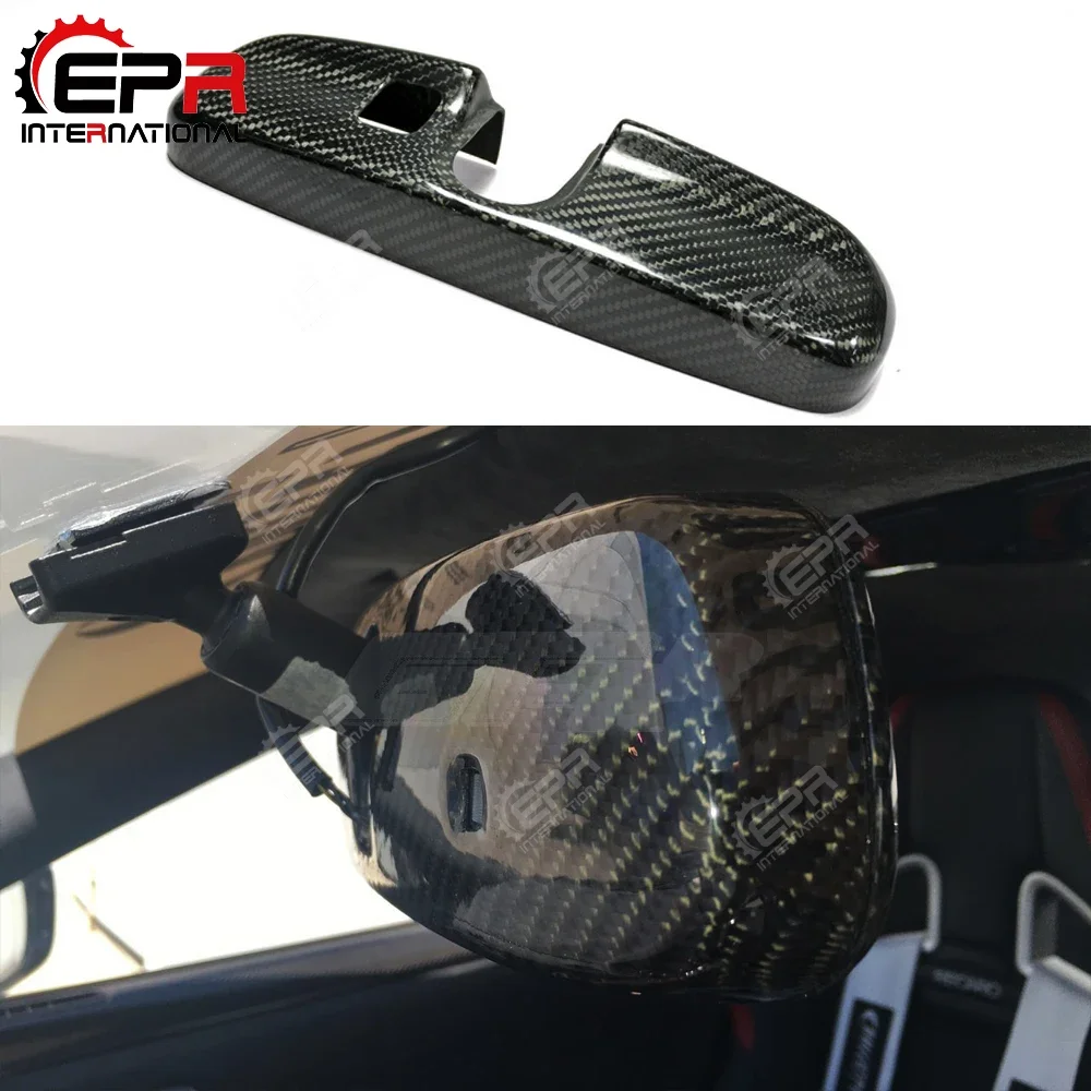 Car-styling For Nissan R35 GTR Carbon Fiber Room Mirror Cover (RHD Only) Fibre Interior Trim Body Kit Tuning Rear View Mirror