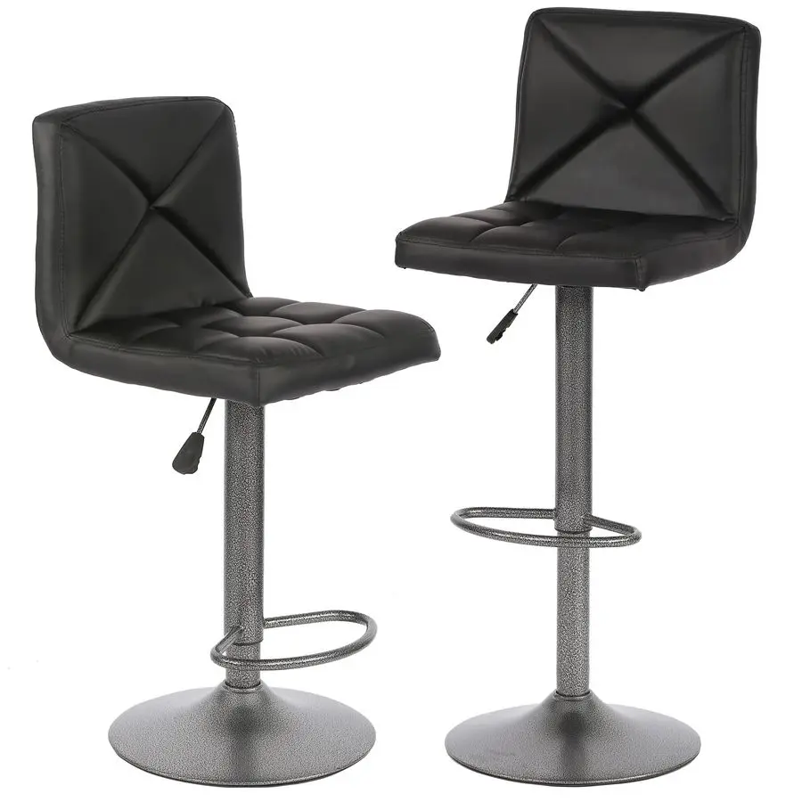 

Bar Stools Set of 2, PU Leather Swivel Bar Stools Kitchen Counter Height Bar Chairs with Hydraulic Adjustable for Kitchen, Dinin