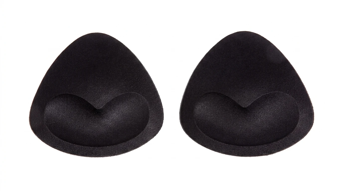 2 Pcs Push Up Bra Pads Breathable Silicone Triangle Nipple Covers Invisible Adhesive Foam Inserts for Women's Dresses