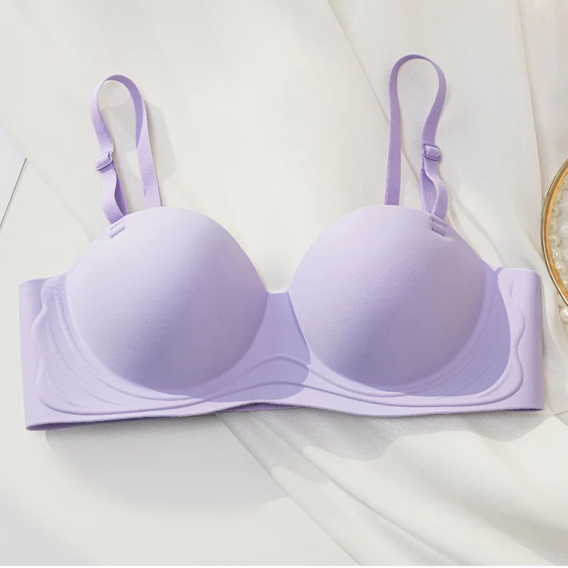 2 قطعة/المجموعة حمالات الصدر سلس للنساء الصدر الصغير 1/2 كوب الصدرية غير سلك الصدرية لامعة الملابس الداخلية مثير الملابس الداخلية الإناث العشير #6
