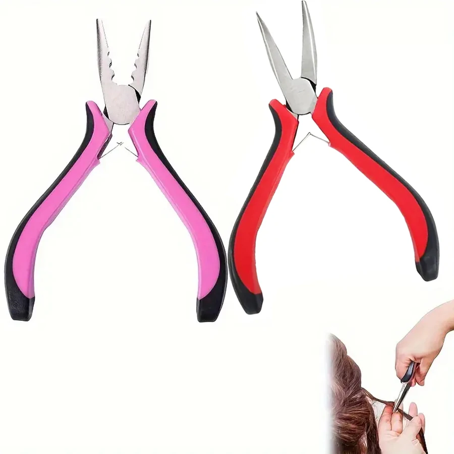 عبوة واحدة من كماشة حلقية صغيرة احترافية للجنسين أداة إزالة وصلات الشعر لربط قطع الشعر وإزالة اللحمة