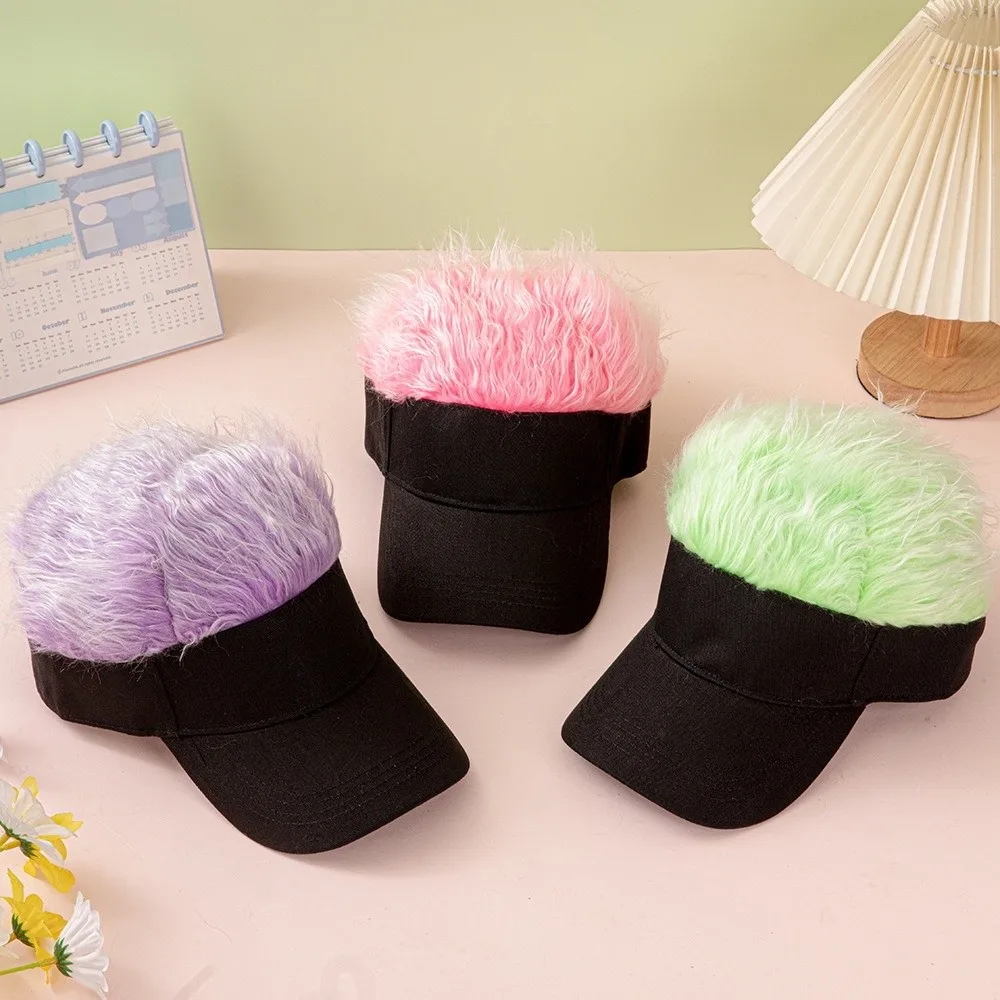 Grappige veelkleurige pruikhoed UV-bescherming Punk haarstukje Baseball Cap Lichtgewicht Hip Pop Heren zonnescherm Cap Jongens