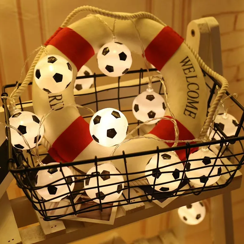 

Football String Lights Themed Decor for Room Bar Festival