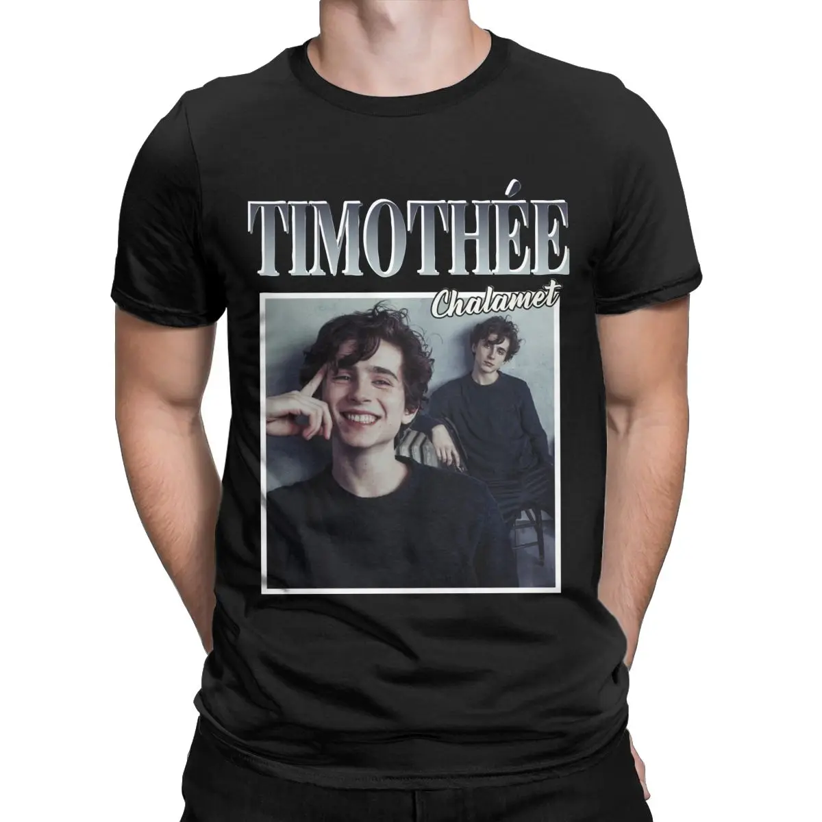 Timothee Chalamet Men T Shirts Vintage Tees Short Sleeve Round Collar T-Shirt Cotton Plus Size Clothes