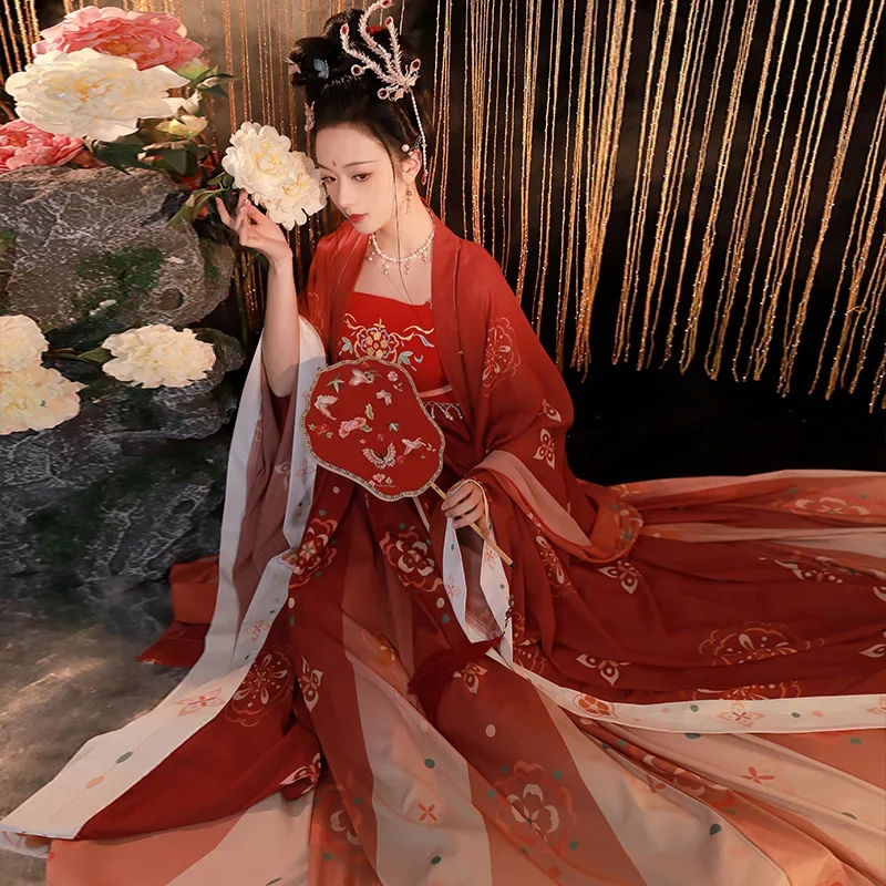 Hanfu traditionnel chinois pour femmes, robe traînante, tenue de