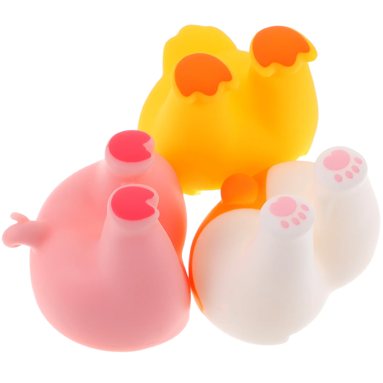 

3pcs Animal Butt Wall Hooks Cartoon Toothbrush Holder Kids Bathroom Accessories Decorative Mounting Rack Practical Use Stable