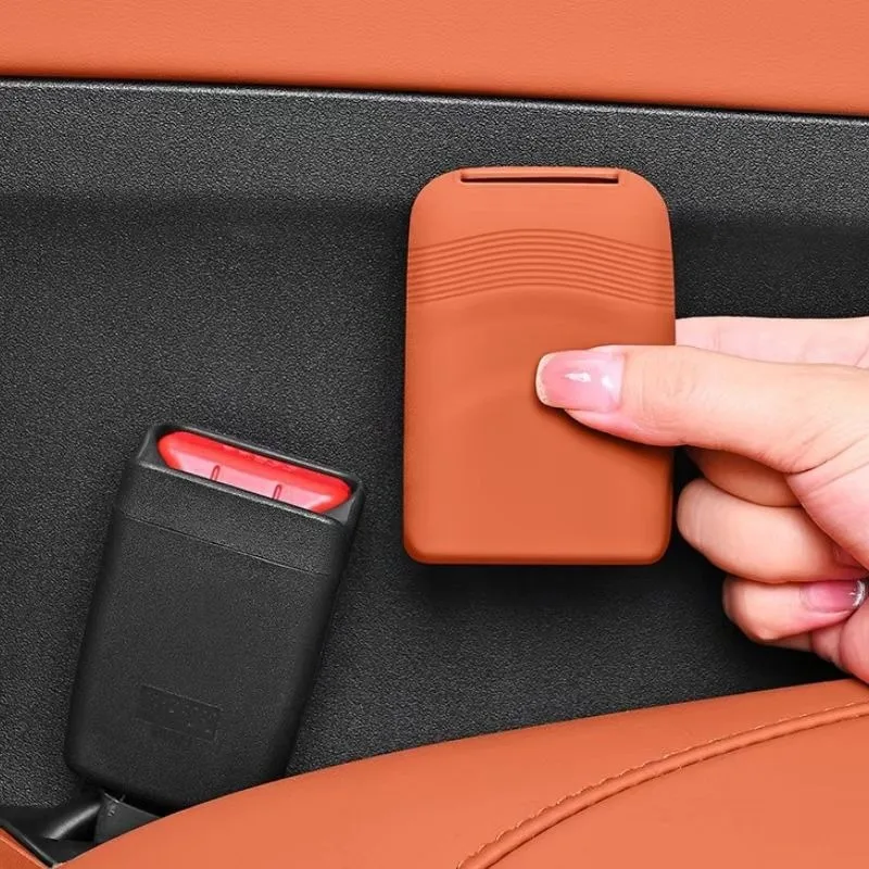 Universal Car Seat Belt Socket Protective Cover Silicone Car Safety Seat Belt Anti-Scratch Cover Button Protective Case