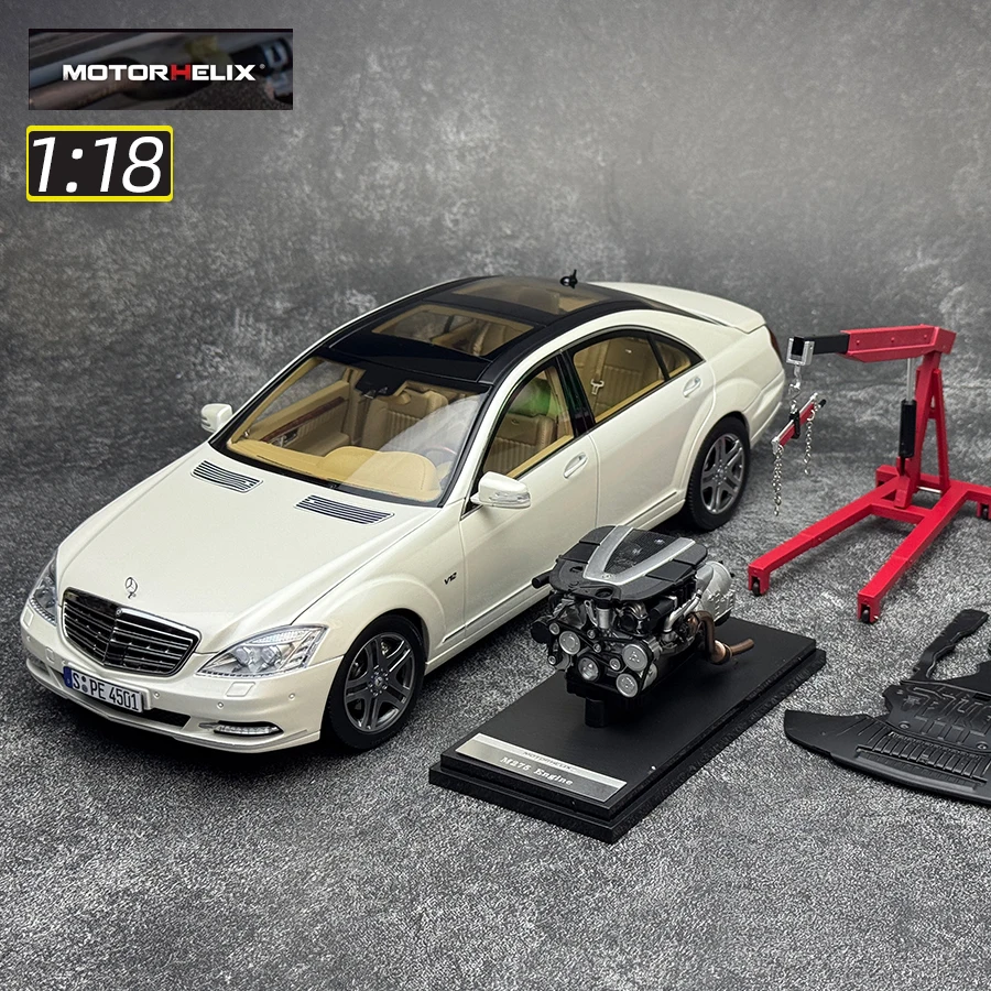 Motorhelix MH brand 1:18 scale S-Class S600L W221 car model Metal static display festive gift collection