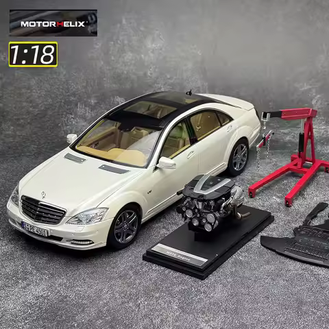 Motorhelix MH brand 1:18 scale S-Class S600L W221 car model Metal static display festive gift collection