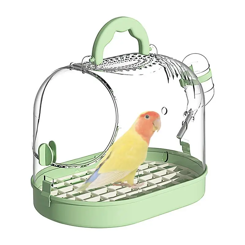 Parrot Take-Out Transparent Cage Bird Travel Carrier Bird Transport Cage Parrot Go Out Backpack Bird Cage Escape-Proof Buckle