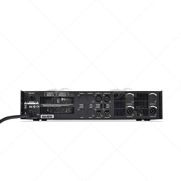 DF1800 مضخم طاقة احترافي عالي الطاقة 2x1800 وات