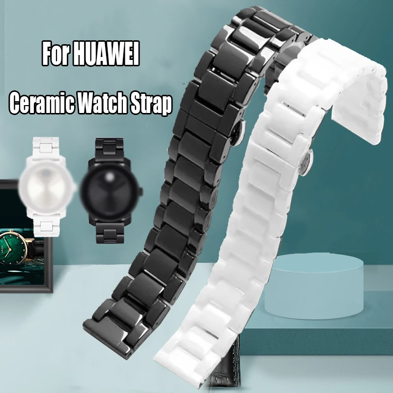 Ceramic strap For Huawei Watch GT GT2 3 GT4 41mm 46MM Smart WatchBand FOR Samsung Galaxy 3 4 5 Men women 18mm 20mm 22mm Bracelet