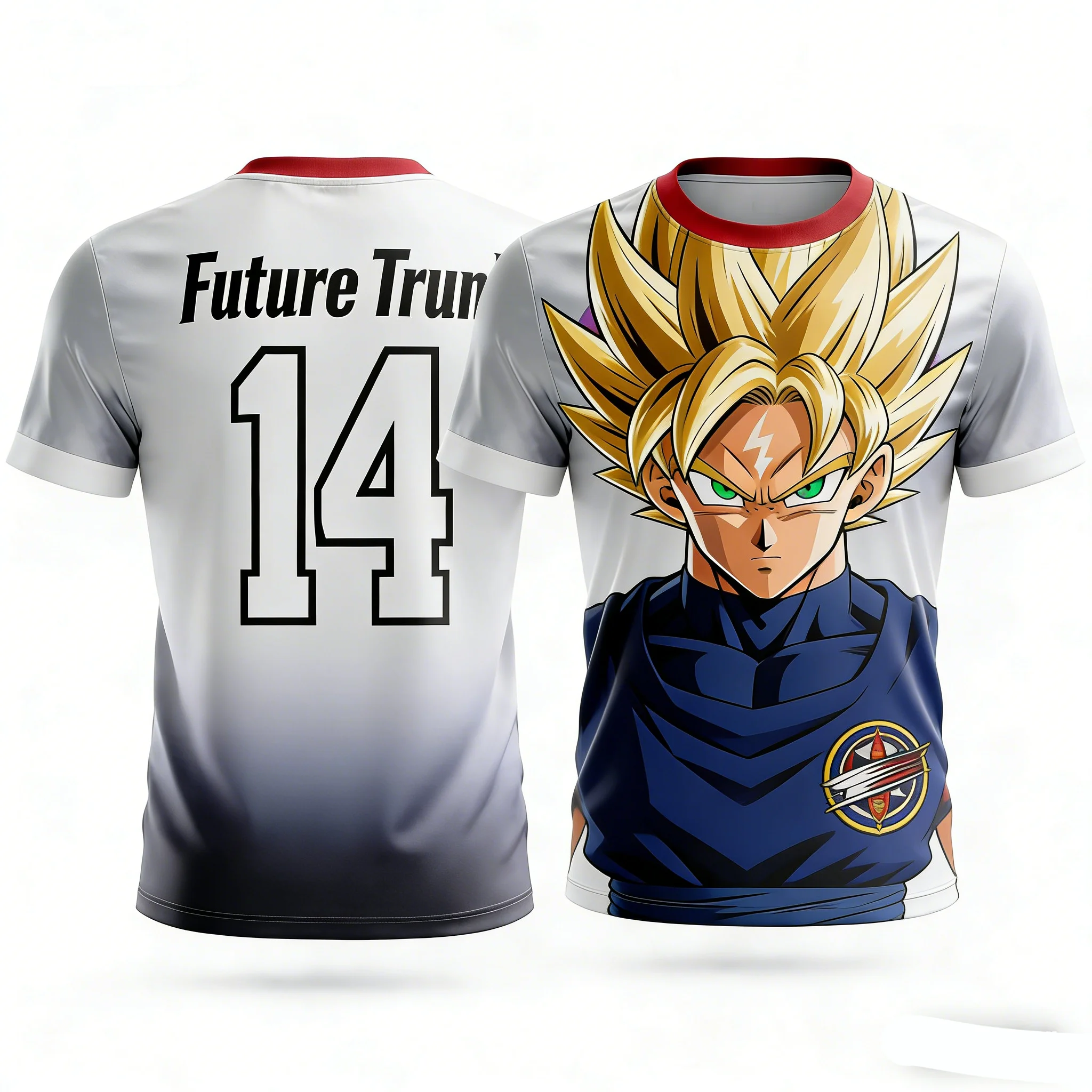 2026 Adult New Series Men's "Dragon Ball" Pattern 3D Printed Anime Style Children's Football Specialized Sports Shirt Breathable