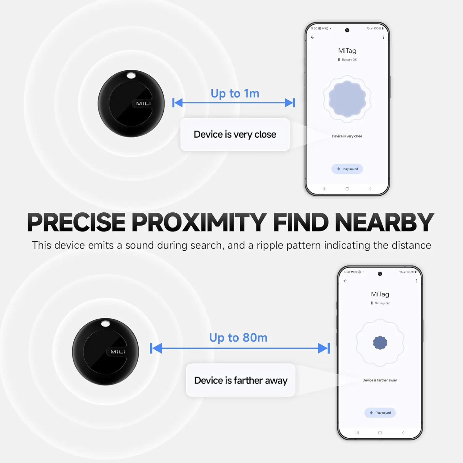 MiLi Google Find My Gps Tracker Android Bluetooth Smart Activity Trackers أجهزة يمكن ارتداؤها Android Airtag مقاومة للماء الذكية