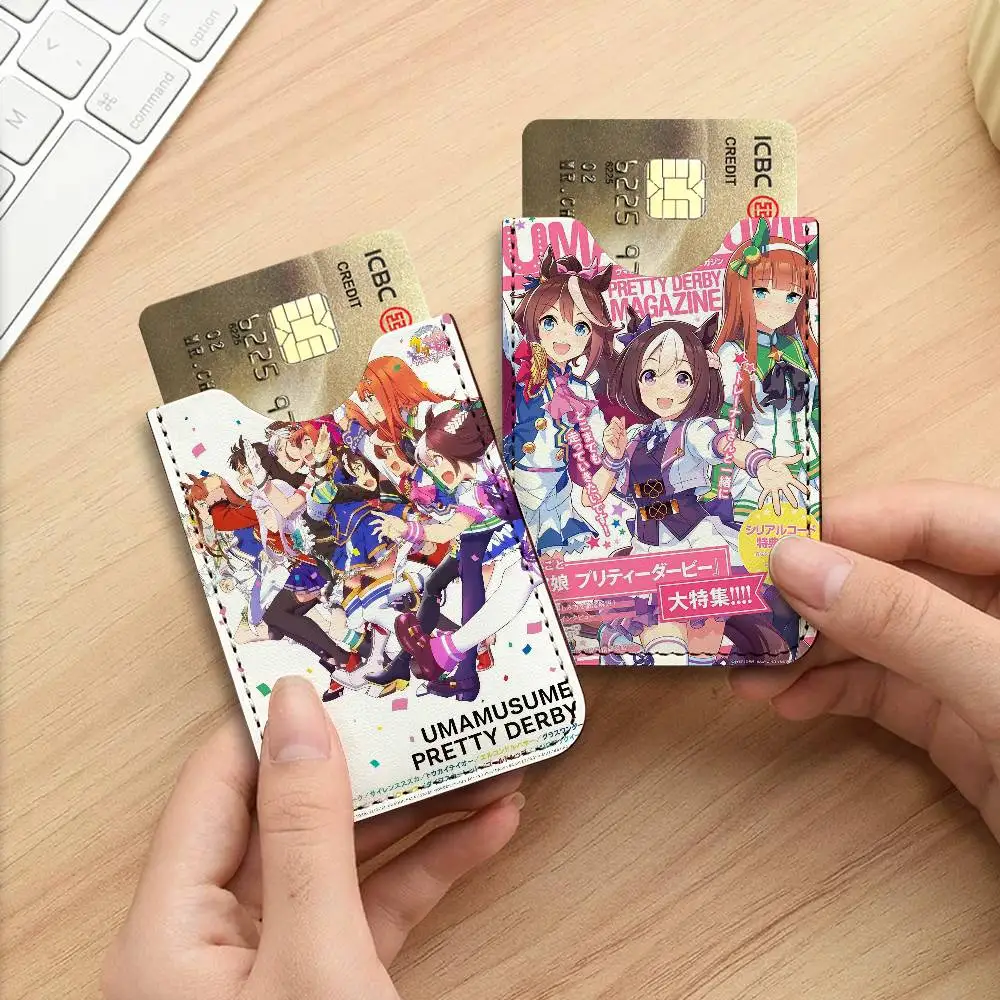 C-Cartoon-Anime-P-Pretty-Beautiful-D-Derby PU Leather Cardholder Ultra Slim Credit ID Card Organizer Business Card Holder