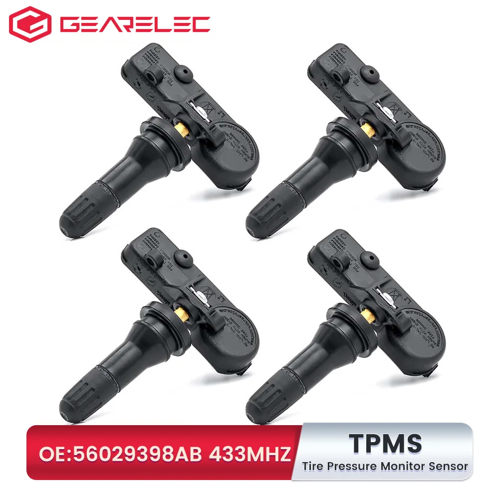 4PCS Car TPMS Tire Pressure Monitor Systems 56029398AB 433MHZ TPMS Tire Pressure Sensor For CHRYSLER For JEEP For FIAT For DODGE