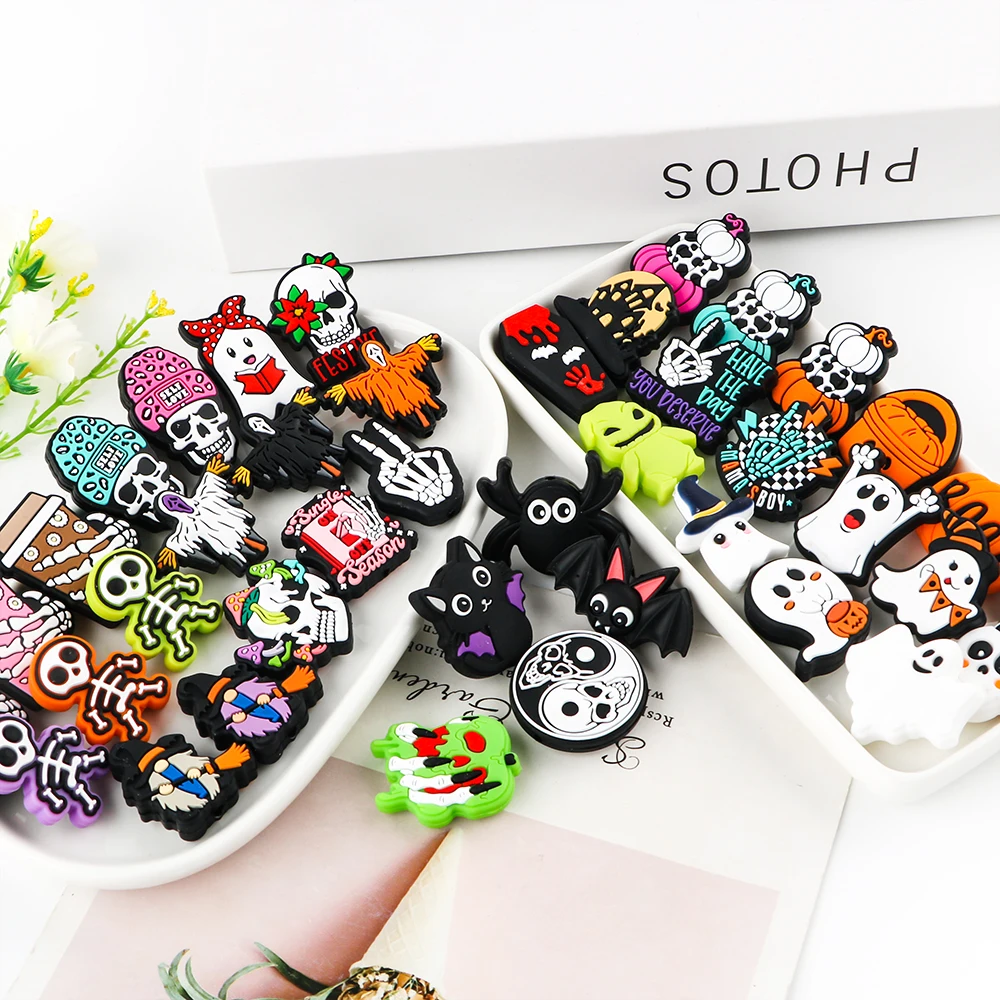 Sunrony 8 Styles Halloween Style Cartoon Animals Silica Beads For Making DIY Keychain Pen Necklace Bracelet Jewelry Accessories