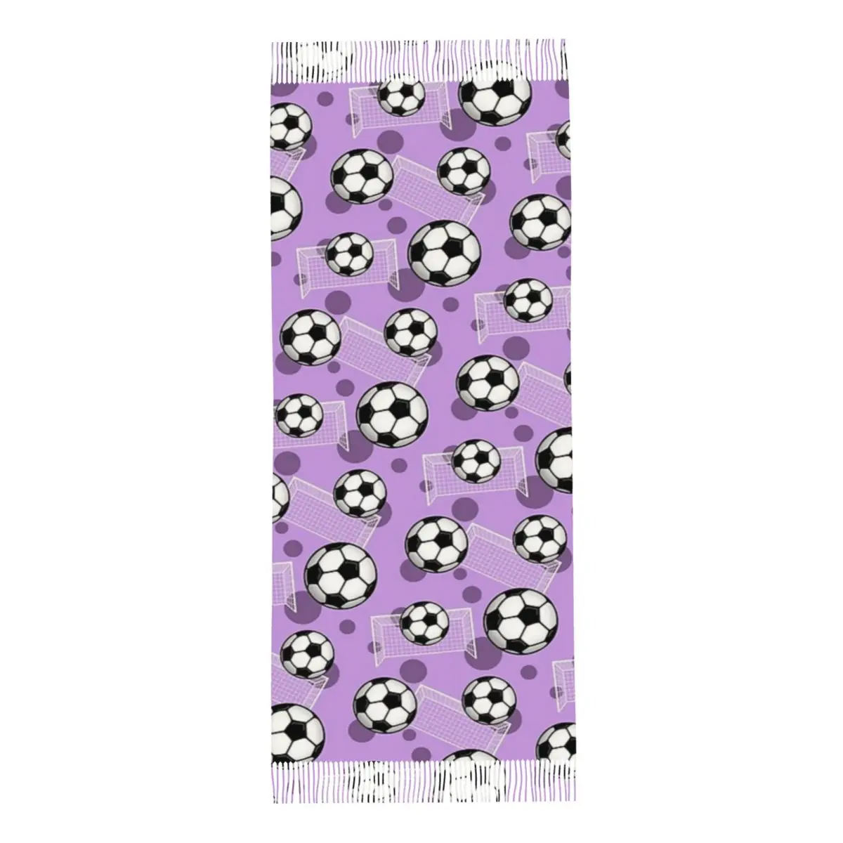 Pallone da calcio e porta sciarpa da calcio con motivo viola sciarpe con nappe scialli e impacchi morbidi e caldi da donna scialle lungo autunno inverno