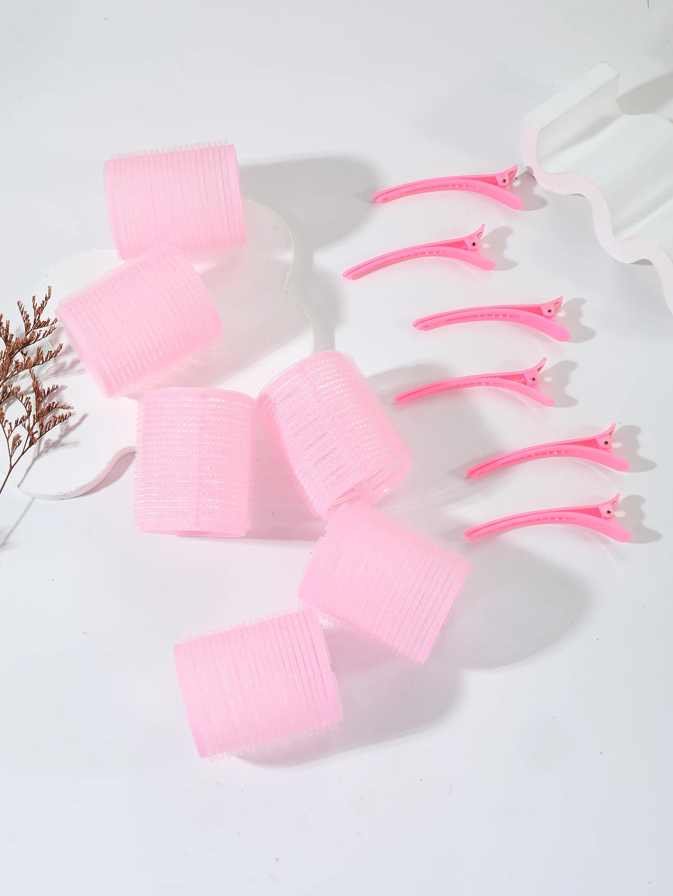12-teiliges Lockenwickler-Set mit 6 Lockenwicklern ohne Hitze und 6 Clips, in mehreren Größen erhältlich. Speziell für Echthaarperücken – Detail 2