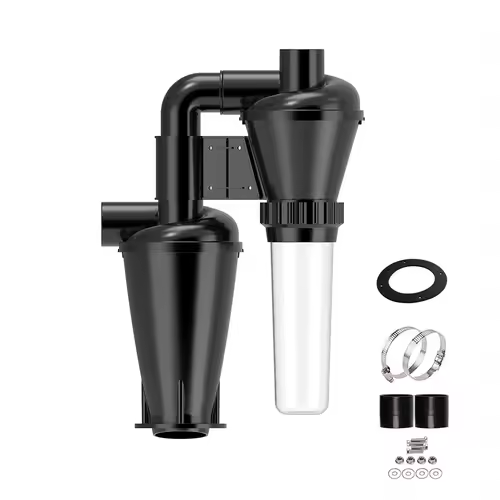 Double Filtration Cyclone Dust Collector 50mm/2'' DIY Turbocharged Woodworking Filter Industrial Separator Collector Canister - Image 8