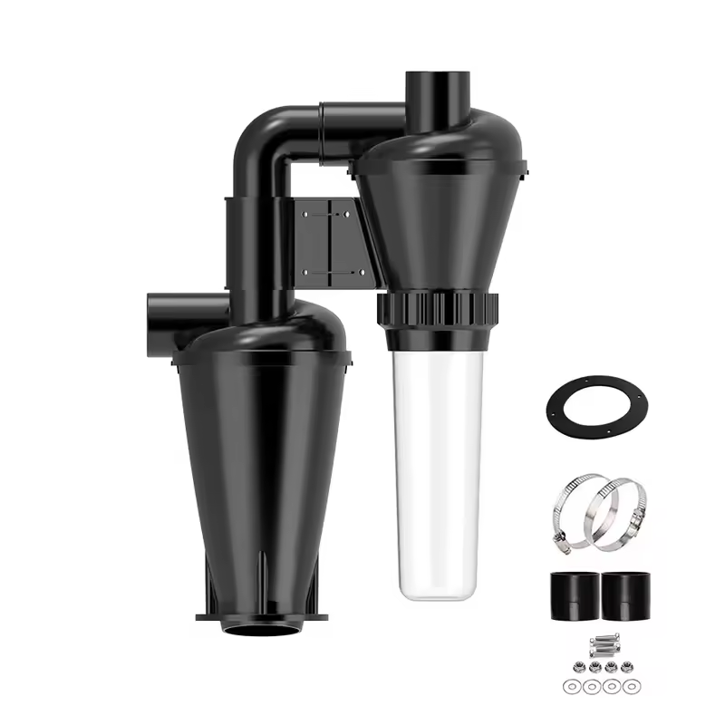 Double Filtration Cyclone Dust Collector 50mm/2'' DIY Turbocharged Woodworking Filter Industrial Separator Collector Canister - Image 8