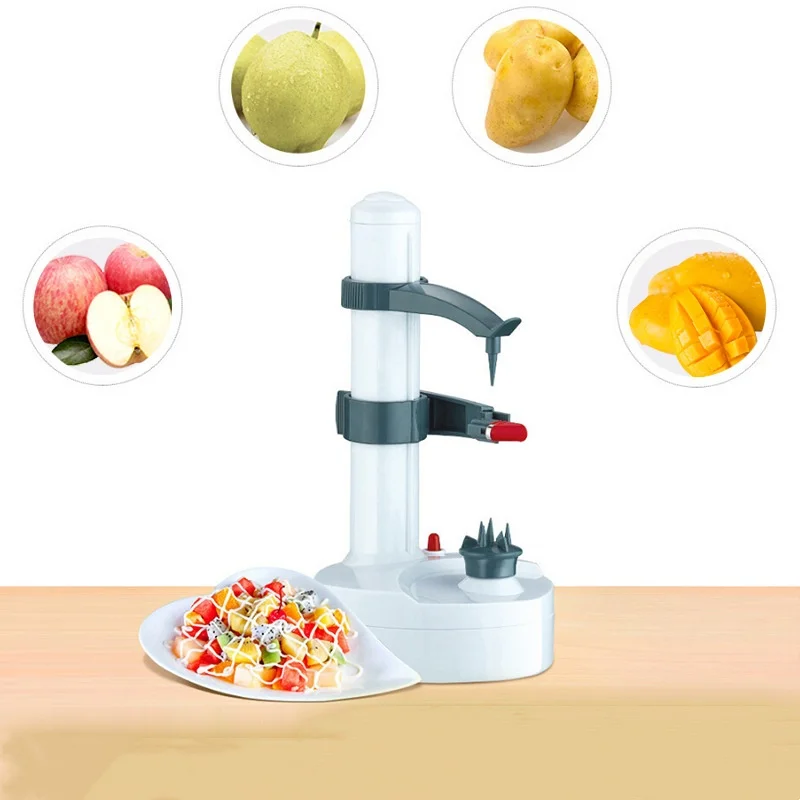 Multifunctional Electric Peeler Fruit Peeler Automatic Rotating Potato Peeler with 3 Blades Kitchen Peeling Tools