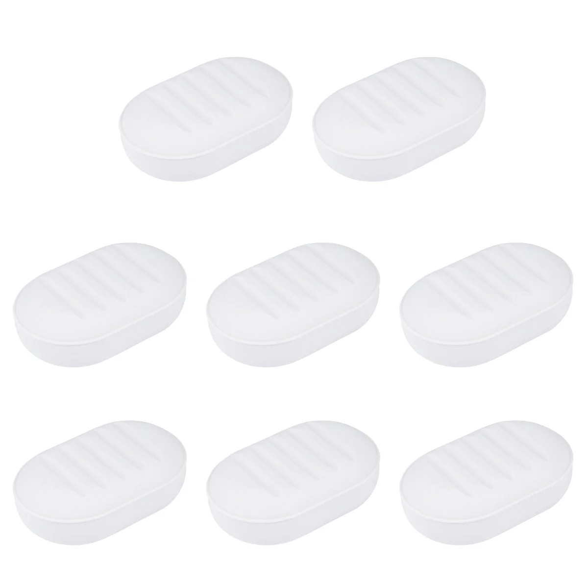 

8 Pcs Travel Soap Dish Lid Holder Plastic Container Reusable Home Kitchen Hotel Bathroom Cleaning ganizers