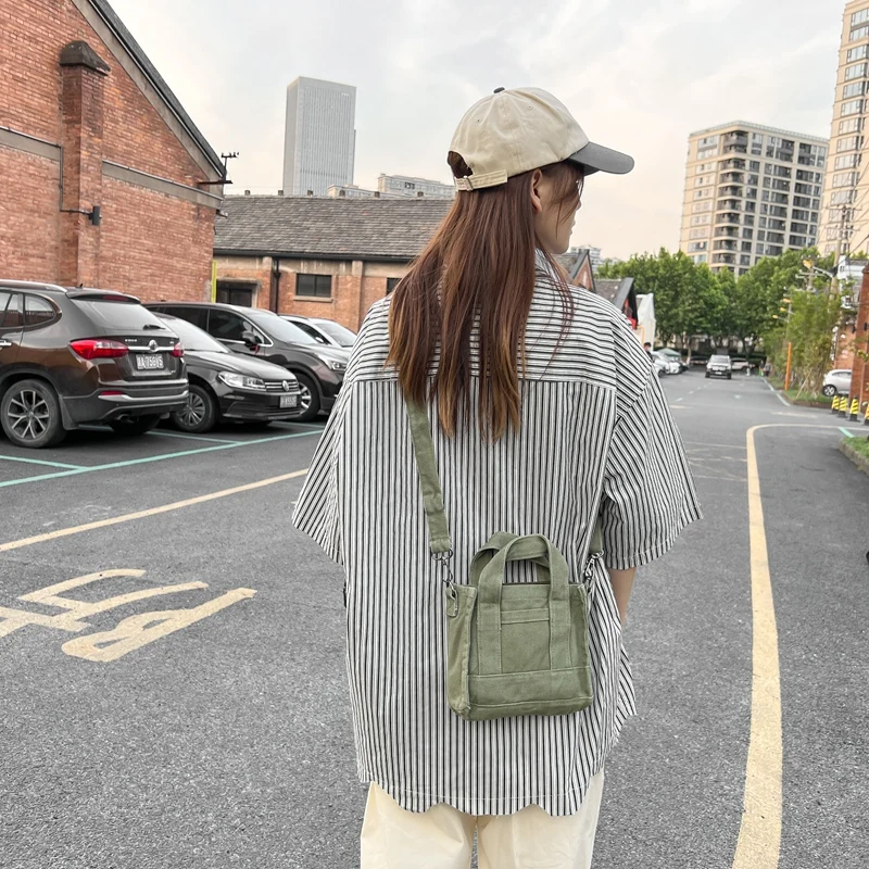 Canvas Tote Bags For Women Trend Luxury Designer Handbags Casual Shoulder Crossbody Bag Eco Bag Korean Messenger Bag Y2K Satchel