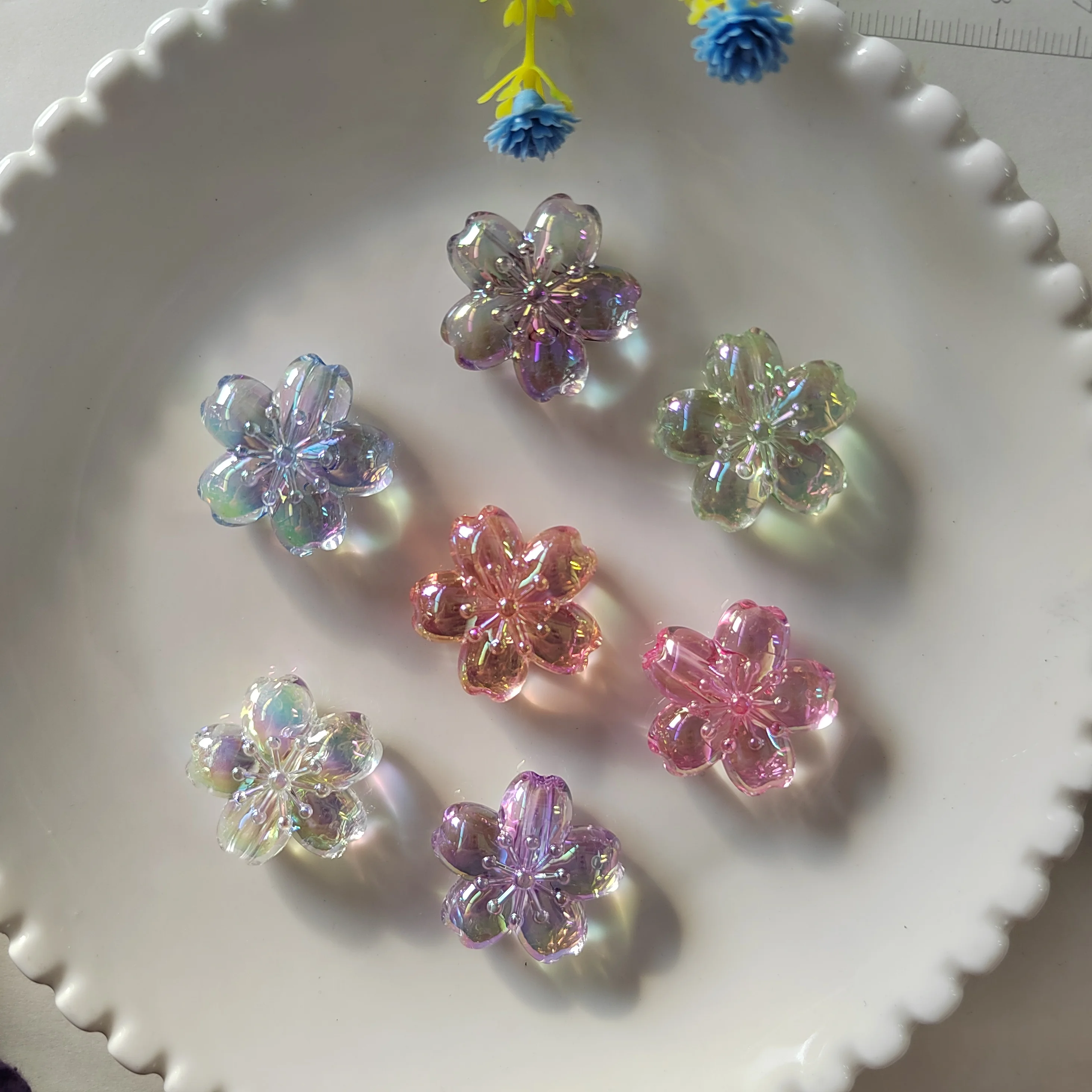 Cloud Shape Acrylic Beads Jelly Color Loose Spacer Beads For Jewelry Making DIY Pendant Necklace Earring Accessories