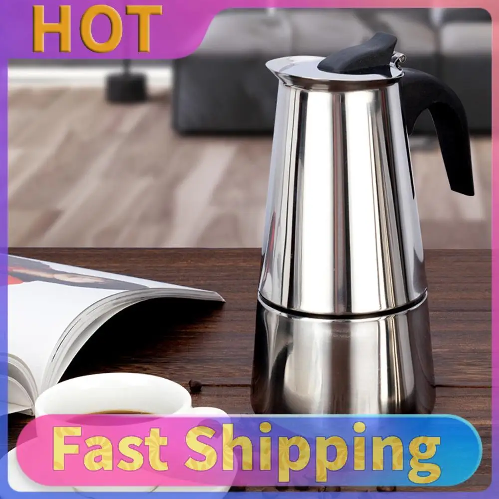 2/4/6/9 Cups Stainless Steel Stovetop Espresso Maker Stove Top Coffee Maker for Cafeteras Lover Camping Travel and Home Use