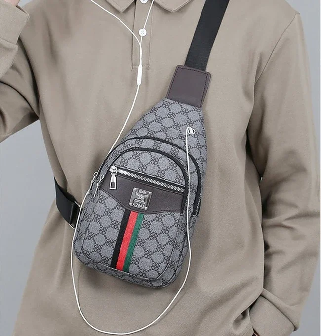 Universelle Multifunktionale Umhängetasche für Herren/Damen, Schulter-Crossover-Brusttasche, lässige Handtasche mit Kopfhörerfach – Detail 13