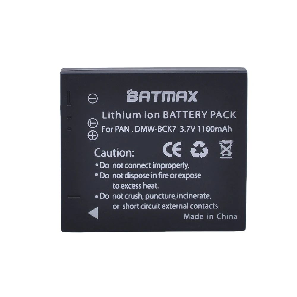 Batmax DMW-BCK7 NCA-YN101G BCK7 Rechargeable Battery for Panasonic Lumix DMC-FS28 DMCFH2 DMC FH4 FH5 FH6 FH25 FH27 FP5 FT30