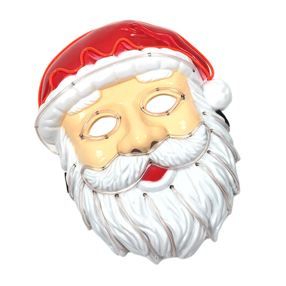 

1pc Creative Santa Claus Mask Christmas Party Glowing Mask Party Luminous Mask Christmas Mask Party Mask Prop