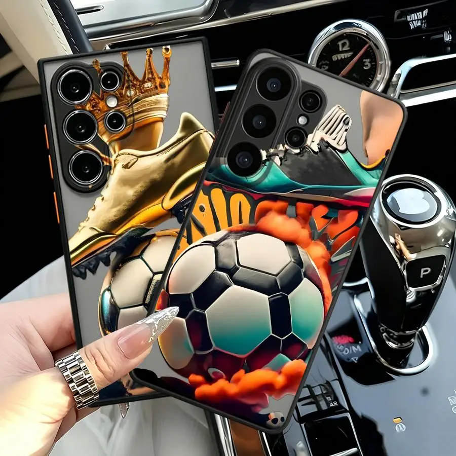 Case for Samsung Galaxy S26 S22 Note 20 Ultra 10+ S23 FE S24 Plus S20 FE S25 Ultra S21 Funda Back Phone Cover Sneakers Football