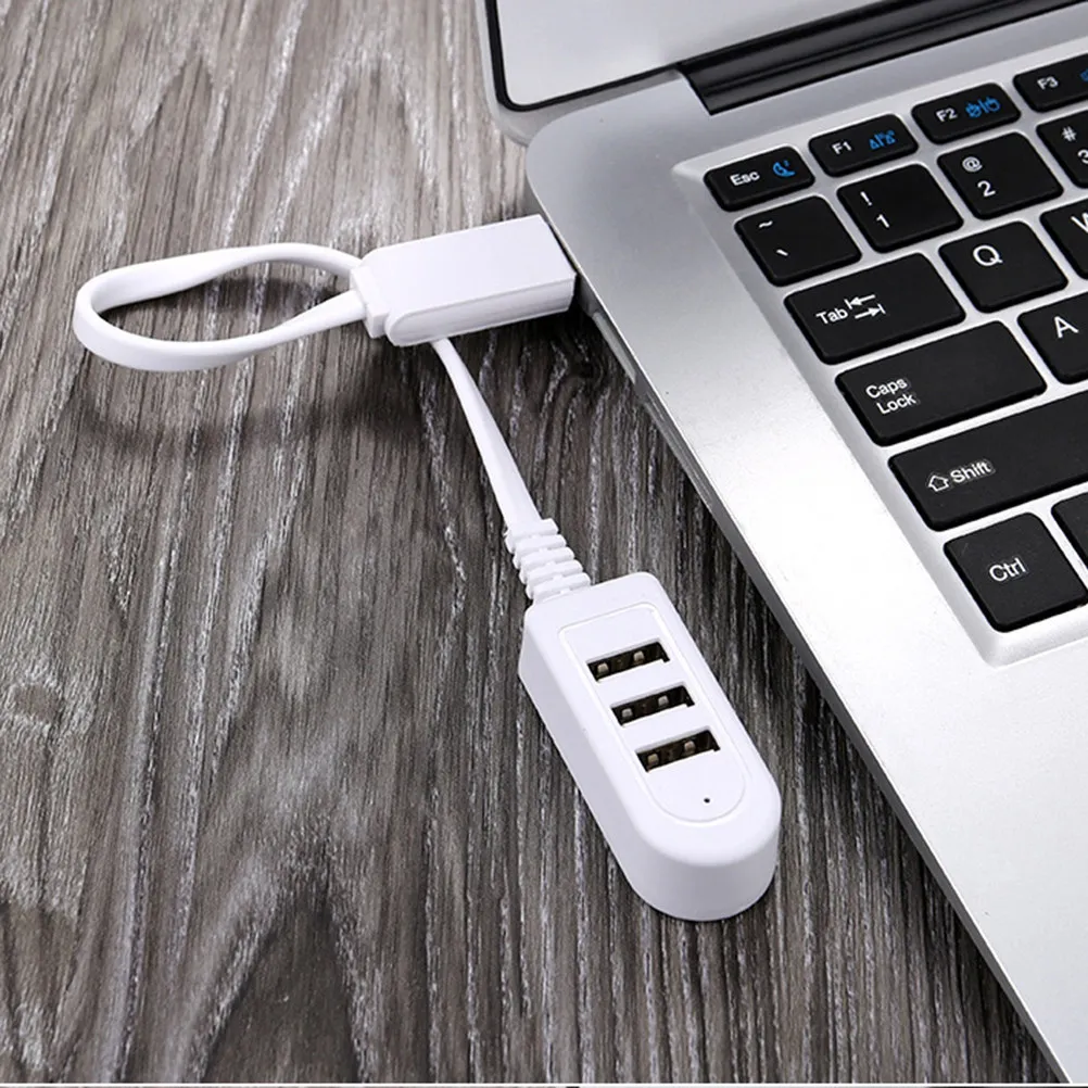3USB Multi-Function Hub 0.25m White Multi-Port Extension Line Portable Compact Design Fast Data Transmission Charger