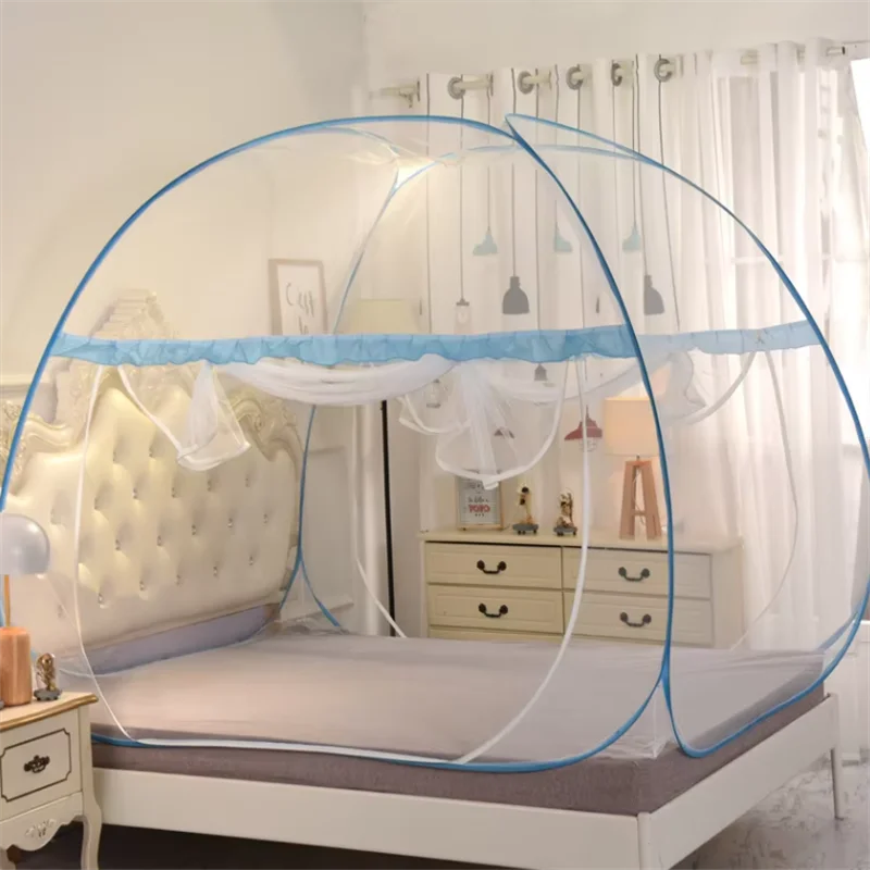 Free Installation Foldable Mongolian Yurt Mosquito Net Home Universal Mosquito Netting Double Door Large Space Mosquito Net
