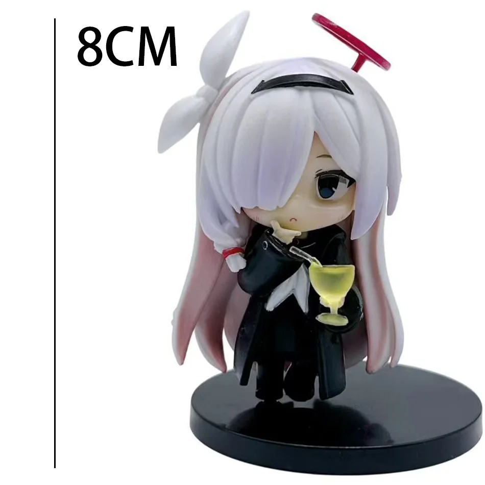 Figurine d'archive bleue de 8CM, Anime Prana Arona, Version Q mignonne, série sur pied, modèle d'animation, poupée de Collection, ornements, cadeaux