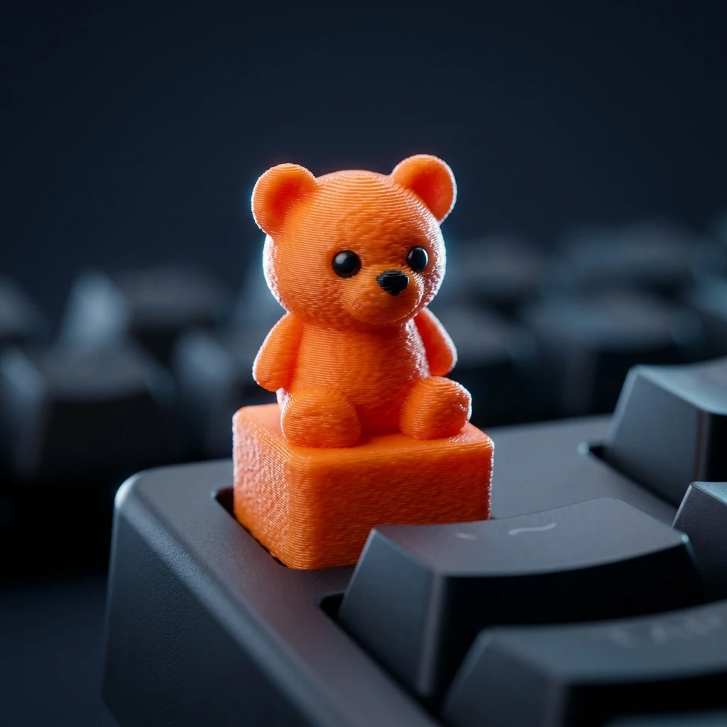 Orange plush texture Mechanical keyboard keycaps Custom Keycaps Cross Axis PC Gaming Keyboard Peripherals Collection Gift