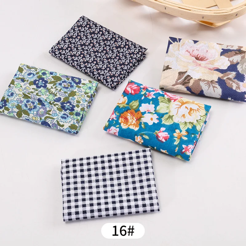 5Pcs 25x25cm Fabric Floral Collection 100% Cotton Fabric for Clothes Baby Dress Sewing Bed Sheet Pillow Cover DIY Patchwork