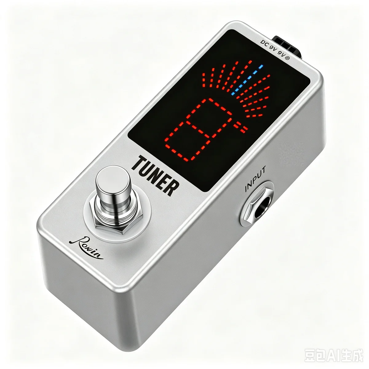 Rowin Guitar Tuner Effect Pedal LED Digital Display Chromatic Tuner Mini Size True Bypass Foot Tuner Stompbox For Guitar view 3