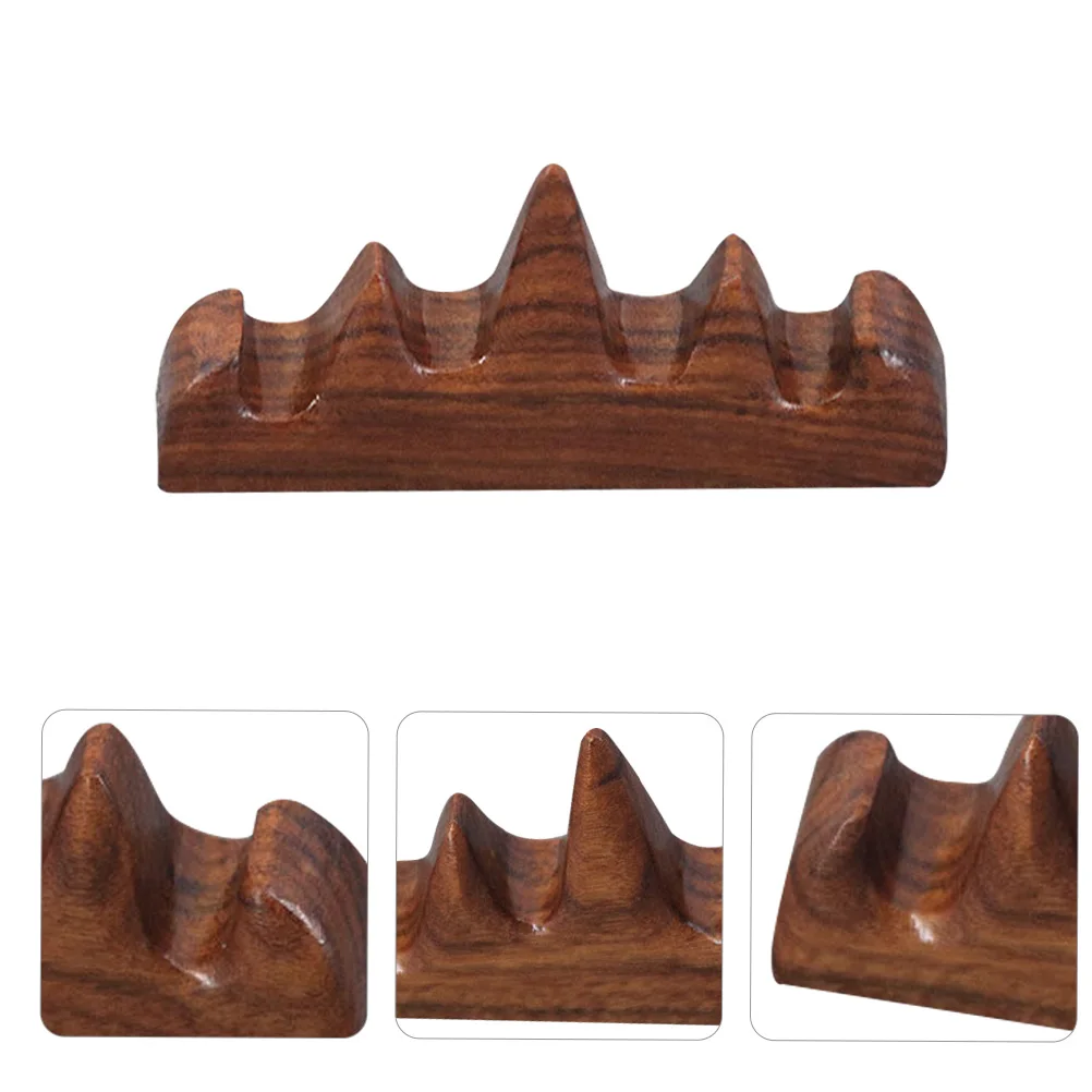 Artistic Wooden Pen Stand Red Sandalwood Calligraphy Brush Holder for Writing Brush Ink Pen Storage Sumi Painting Tool Organizer