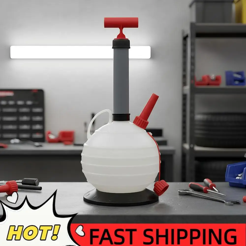 

6-литровый ручной насос для замены масла с основанием и шлангами, вакуумный экстрактор масла для автомобилей, мотоциклов и судовых двигателей