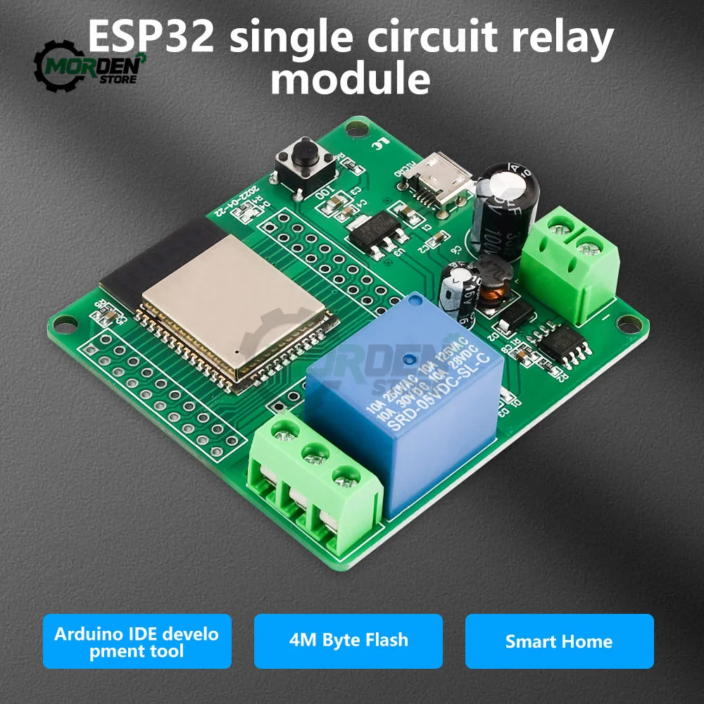 DC7-60V ESP32 WIFI Relay Bluetooth-Compatible Single Channel Relay Module Intelligent Module Power Supply