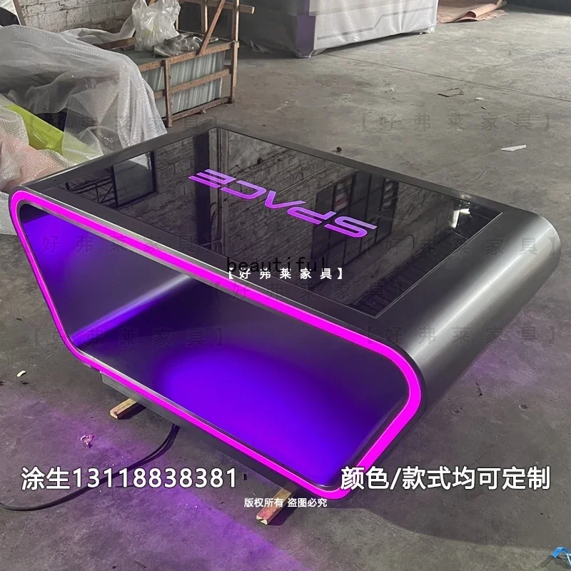 Card Holder Luminous Stainless Steel Stone Plate Marble Party Scattered Table Bar Tea Table