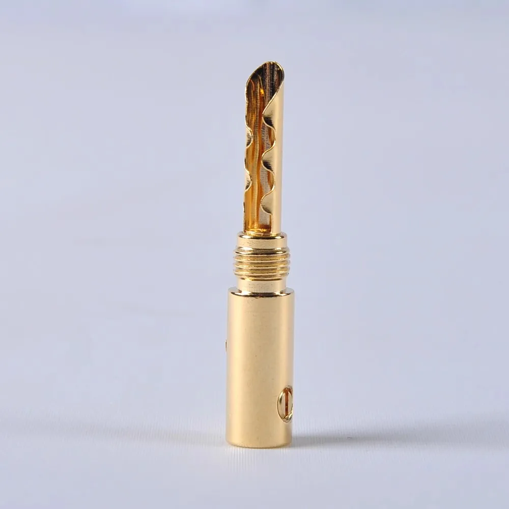 Preffair Gold Plated 4mm BFA Type Banana Plug Audio Speaker HIFI Cable Connector Copper Screw Z-Plugs Hi-Fi Amplifier Terminals