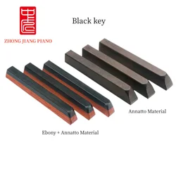 High quality Piano Repair Tools Black Key Piano Accessories Spare Parts Black （Ebony + Annatto Material）（ Ebony Material）