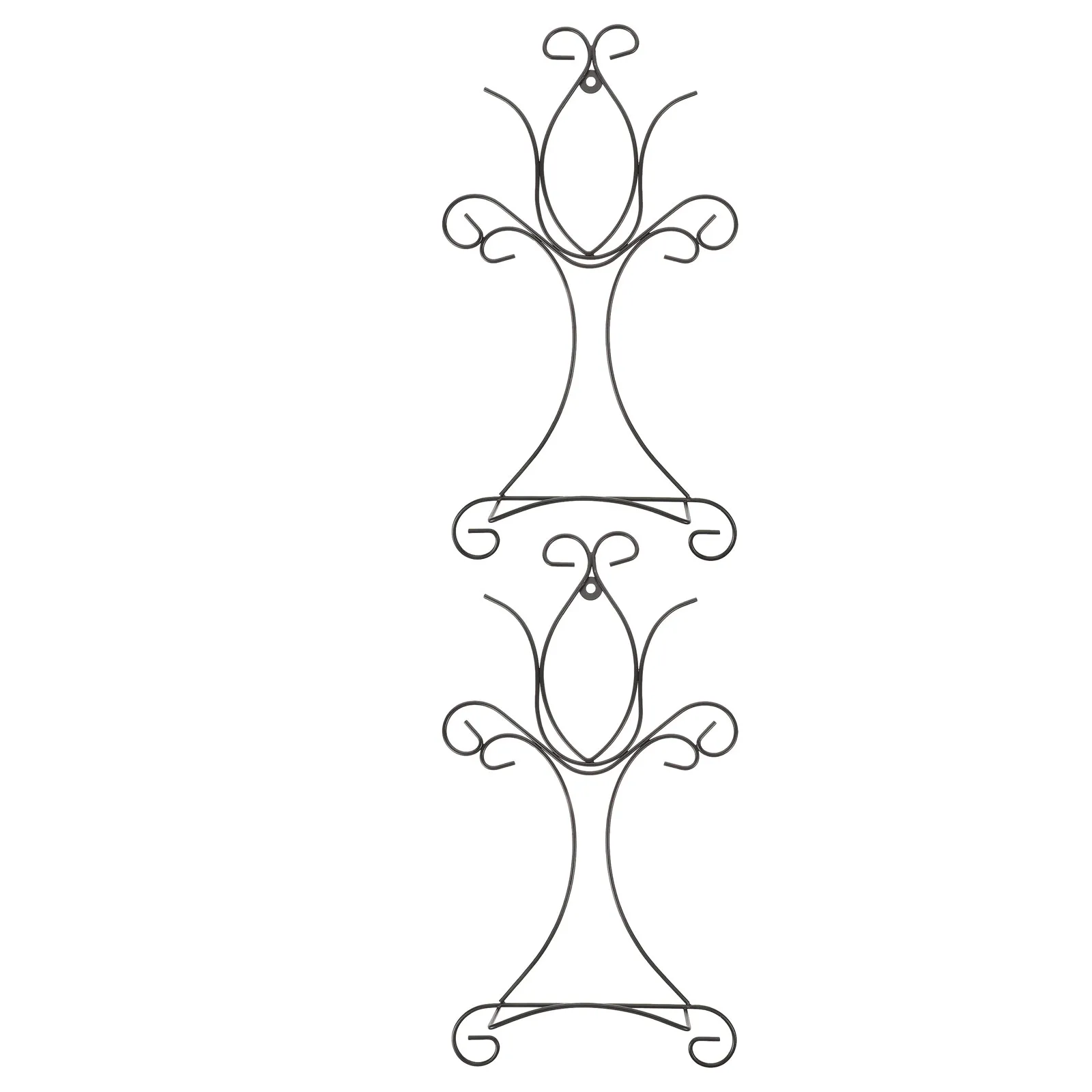 2Pcs Iron Plate Display Rack Wall Mount Black Matte Powder Coat Decorative Plate Holder Easel for Picture Frames Ceramic Plates