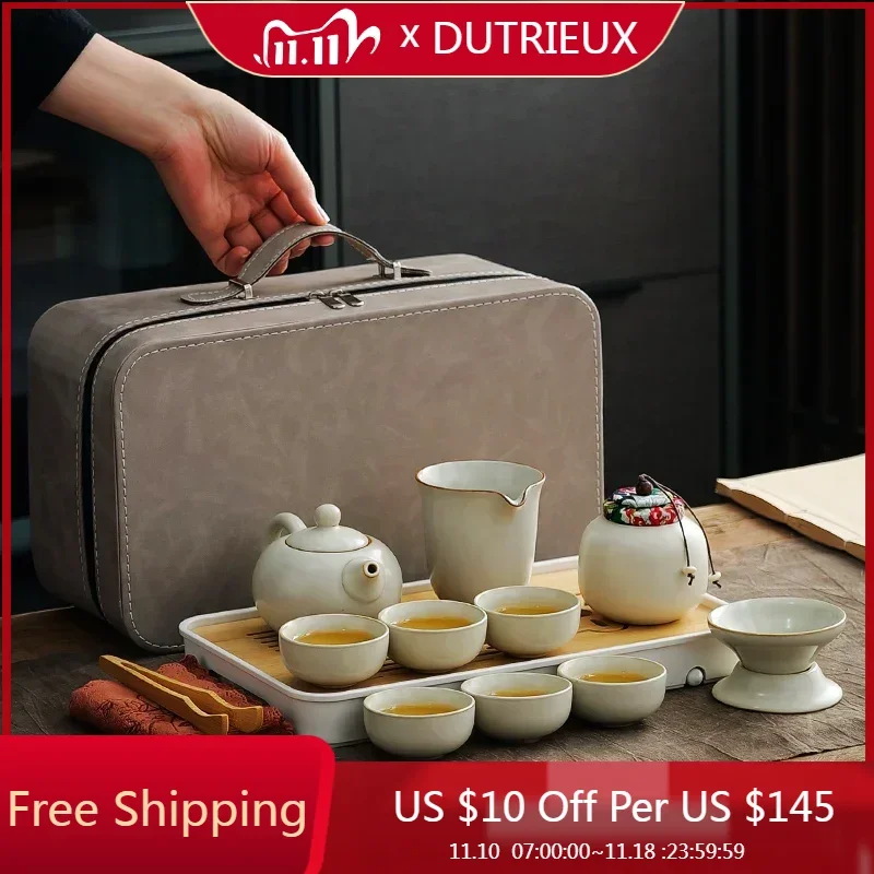 

Drinkware Afternoon Tea Set Travel Matcha Cup Kung Fu Lazy Portable Tea Set Living Room Strainer Garden Te Matcha Kit Teaware