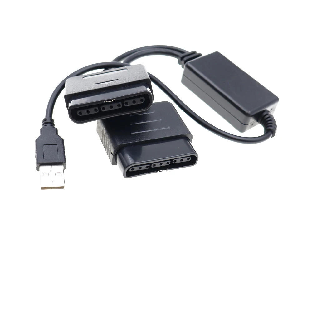 1 Buah Kabel Konverter Adaptor USB 2 In 1 untuk Pengendali Game untuk PS2 Ke untuk PS3 PC Aksesori Adaptor Konverter Video Game