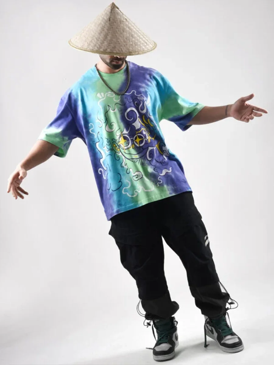 

“Tie-Dye Art × Trendy Prints! Street Players' Must-Have One Piece Tee—Indie Artist’s Original 2025 Summer!”